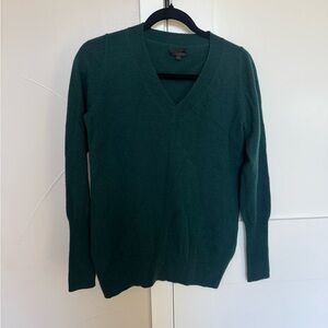 J. Crew Women's Green Cashmere Sweater